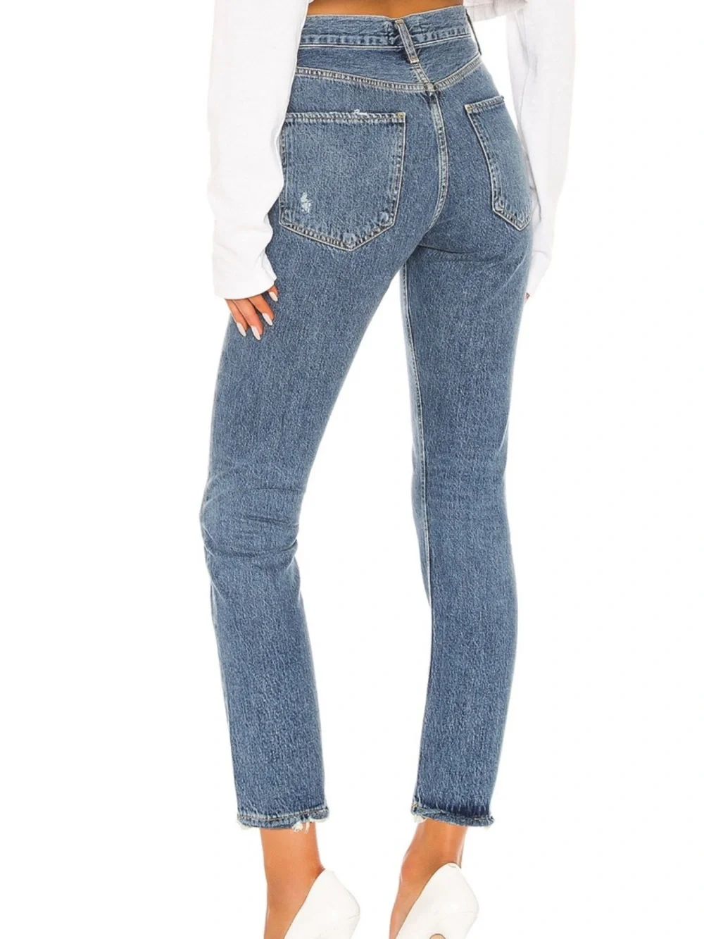 Agolde Riley High Rise Straight Crop Jeans - Picture 5 of 5